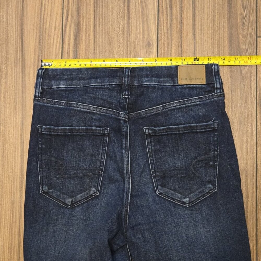 American Eagle Outfitters Dark Blue High Rise Jeans - Picture 7 of 10